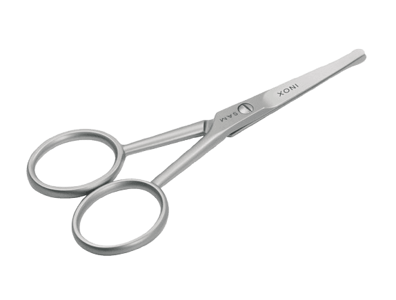Ciseaux à moustaches et poils de nez inox satiné 11cm