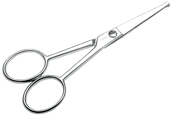 Ciseaux à moustaches et poils de nez chromé 11cm