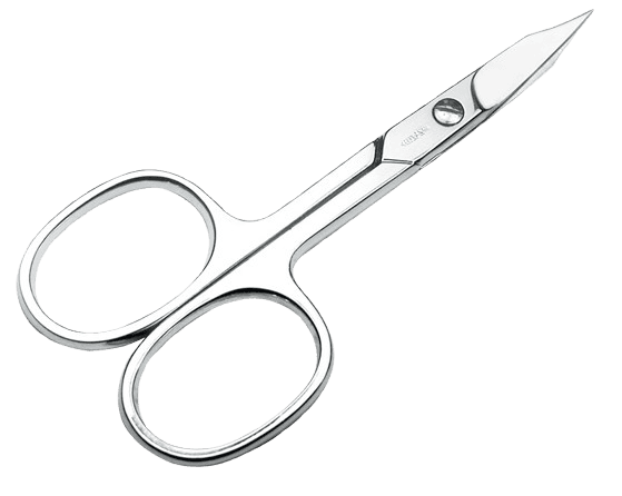 Ciseaux à ongles manucure 2 usages lames droites chromé 9,5cm